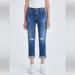 NWOT AG Ex-Boyfriend Slouchy Slim Boyfriend Jeans 11 Years Interrupted Denim 27